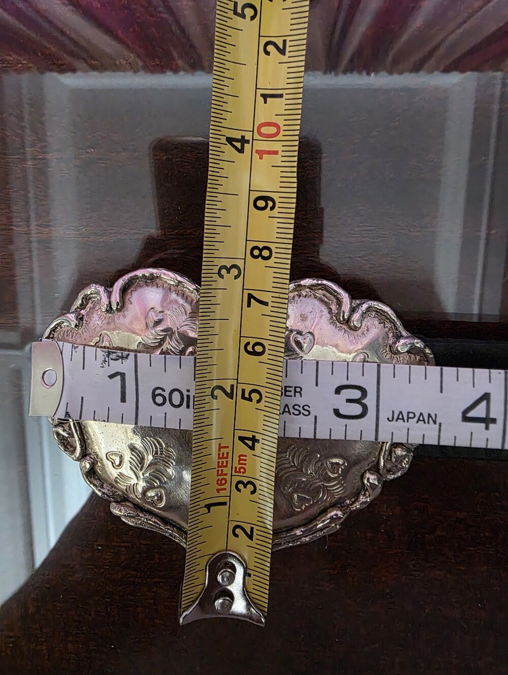 NWT Silver Hearts Concho Western Rodeo Quincy Cowboy Black Leather Belt L/XL - Picture 8 of 9